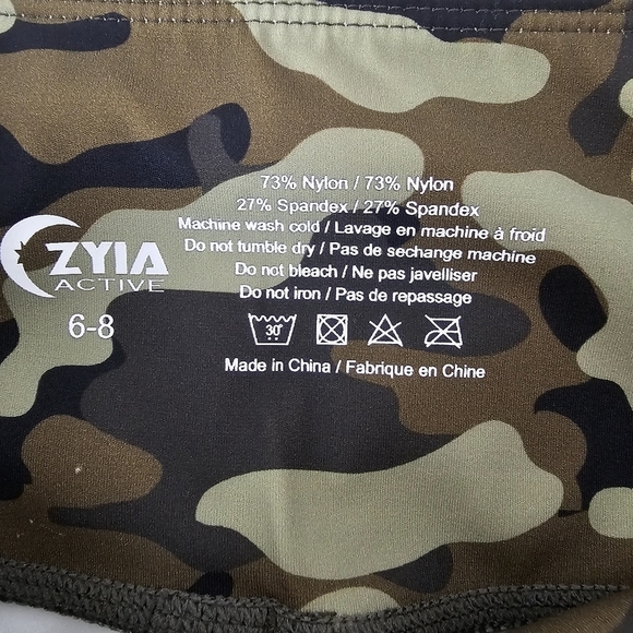 NWT Zyia Active Camo 7/8 Leggings Size 4 & 6 Light Green Reflective Soft & Snug - Picture 12 of 15